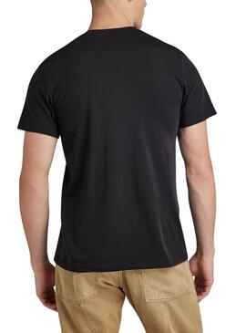 Camiseta G-Star Esqueleto Preto Para Homem