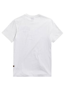 Camiseta G-Star Esqueleto Cão Branco para Homem.