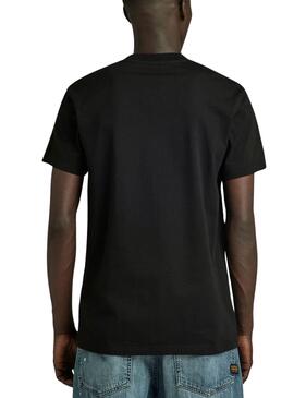 Camiseta G-Star Distressed Old School Preto Homem