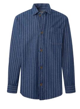 Camisa Pepe Jeans Bolton Azul Marinho para Homem