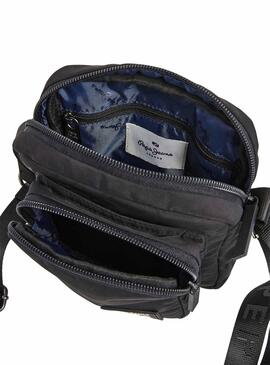 Bolsa transversal Pepe Jeans Kyle preta para homens