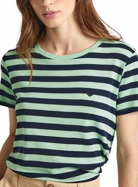 Camiseta Pepe Jeans Jinx Verde para Mulher.