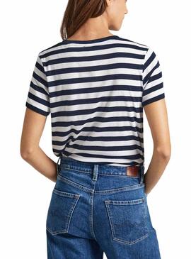 Camiseta Pepe Jeans Jinx Marinho para Mulher