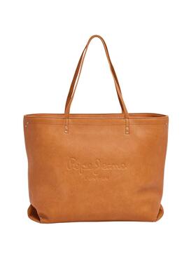 Bolsa Pepe Jeans Briella Core Camel Para Mulher.