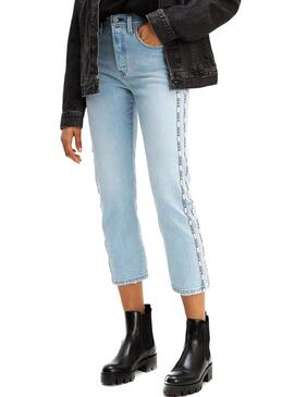 Jeans Levis 501 Crop Dibs Mulher
