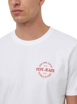 Camiseta Pepe Jeans Craig Branca para Homem.