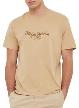 Camisa Pepe Jeans Chris Khaki Bege para Homem