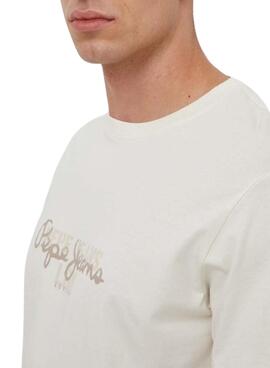 Camiseta Pepe Jeans Chris Branca para Homem.