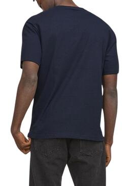 Camiseta Jack and Jones Vesterbro Azul Marino Homem