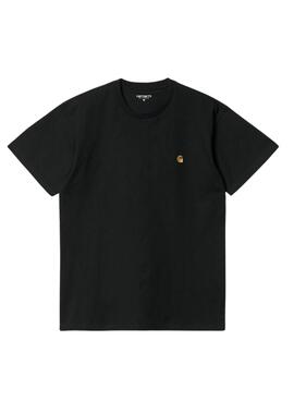 Camiseta Carhartt S/S Chase Preta Para Homem.