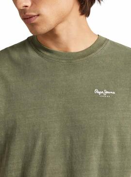 Camiseta Pepe Jeans Jacko Verde para Homem