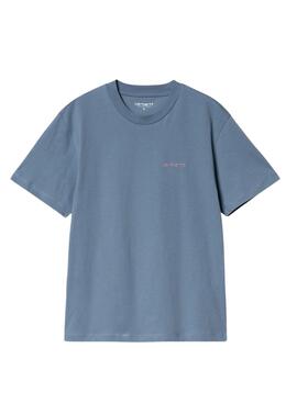 Camiseta Carhartt Script Bordado Azul Mulher