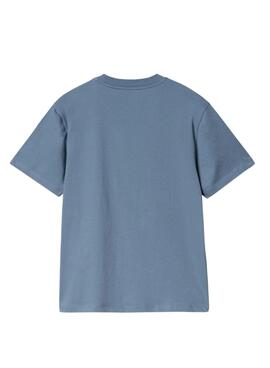 Camiseta Carhartt Script Bordado Azul Mulher