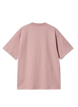 Camiseta Carhartt American Script Rosa para Mulher.