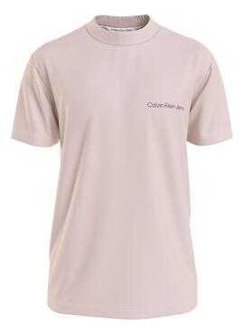 Camiseta Calvin Klein Institutional Rosa para Homem