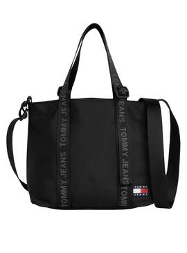 Bolsa Tommy Jeans Tote Preta para Mulher.