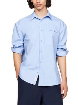 Camisa Tommy Jeans Classic Azul para Homem.