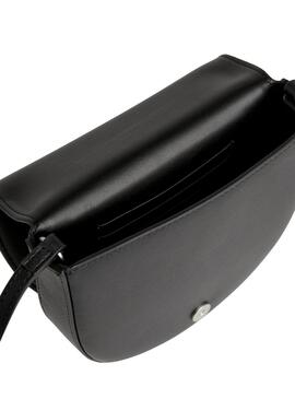 Bolsa a tiracolo Calvin Klein Saddle Negro para Mulher