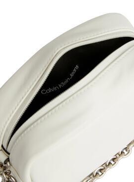 Bolsa Calvin Klein Chain Branca para Mulher.