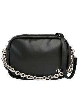 Bolsa Calvin Klein Chain Negra para Mulher.