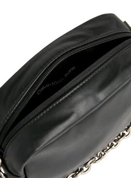 Bolsa Calvin Klein Chain Negra para Mulher.