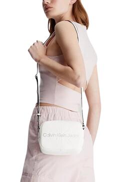 Bolsa Calvin Klein Cam Branco para Mulher