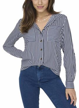 Camisa Only Yasmin Rayas para Mulher