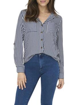 Camisa Only Yasmin Rayas para Mulher