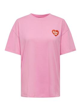 Camiseta Only Senna Rosa para Mulher