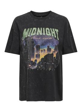 Camiseta Only Lucca Midnight Negra para Mulher.