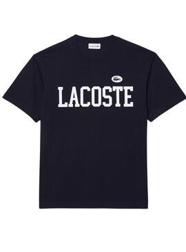 Camiseta Lacoste Contrast Azul Marinho para Homem