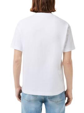 Camiseta Lacoste Clássica Branca para Homem