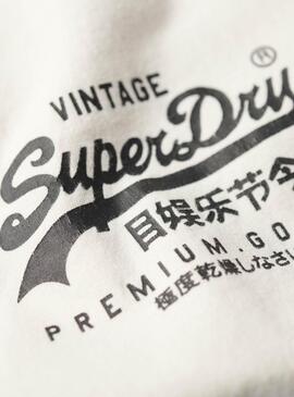 Camiseta Superdry Tokyo Bege para Homem.