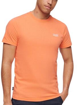 Camiseta Superdry Logo Laranja para Homem.