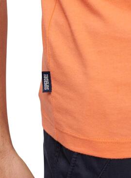 Camiseta Superdry Logo Laranja para Homem.