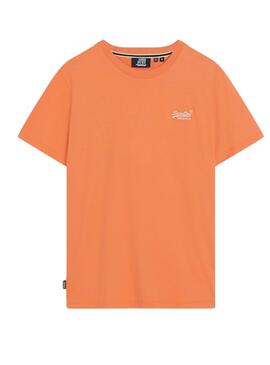 Camiseta Superdry Logo Laranja para Homem.