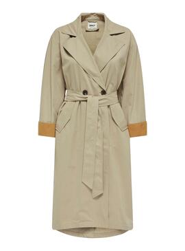 Trench coat Only Crystal Beige para Mulher.