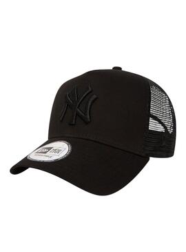 Boné New Era New York Yankees Clean Negro Trucker.