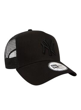 Boné New Era New York Yankees Clean Negro Trucker.