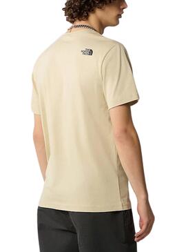 Camiseta The North Face Fine Tee Beige Homem