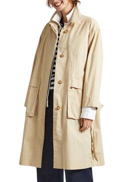 Trench coat Pepe Jeans Tai Bege para Mulher