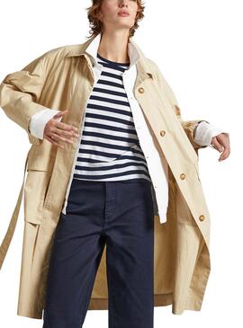 Trench coat Pepe Jeans Tai Bege para Mulher