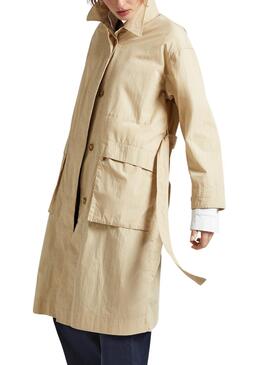 Trench coat Pepe Jeans Tai Bege para Mulher