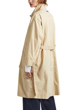 Trench coat Pepe Jeans Tai Bege para Mulher