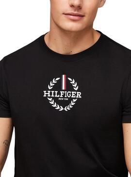 Camisa Tommy Hilfiger Global Preta para Homem