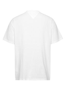 Camiseta Tommy Jeans Spray Pop Branca Para Homem