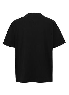 Camiseta Tommy Jeans Spray Pop Preto Para Homem