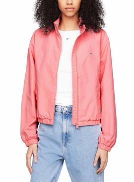 Jaqueta Tommy Jeans Essential Rosa para Mulher