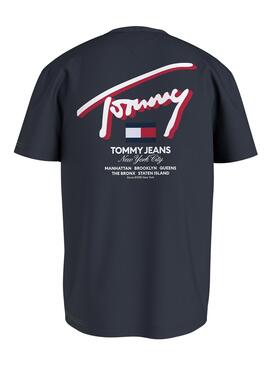 Camiseta Tommy Jeans 3D Marino para Homem