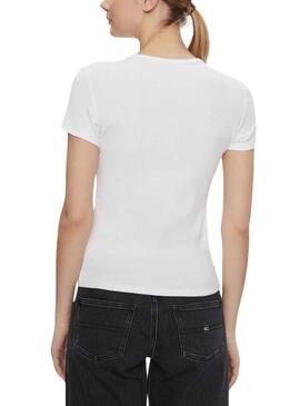 Camiseta Tommy Jeans Slim Branca para Mulher